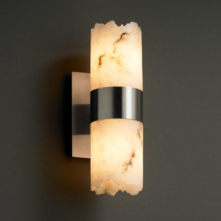 Justice Design Group Dakota 2-Up & Downlight Wall Sconce FAL-8762-12-NCKL